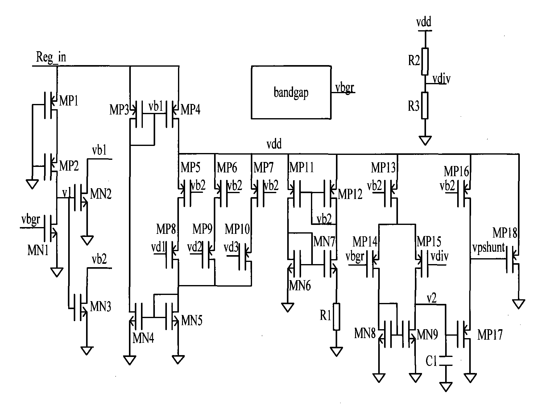 Voltage stabilizing circuit adaptive to current balance