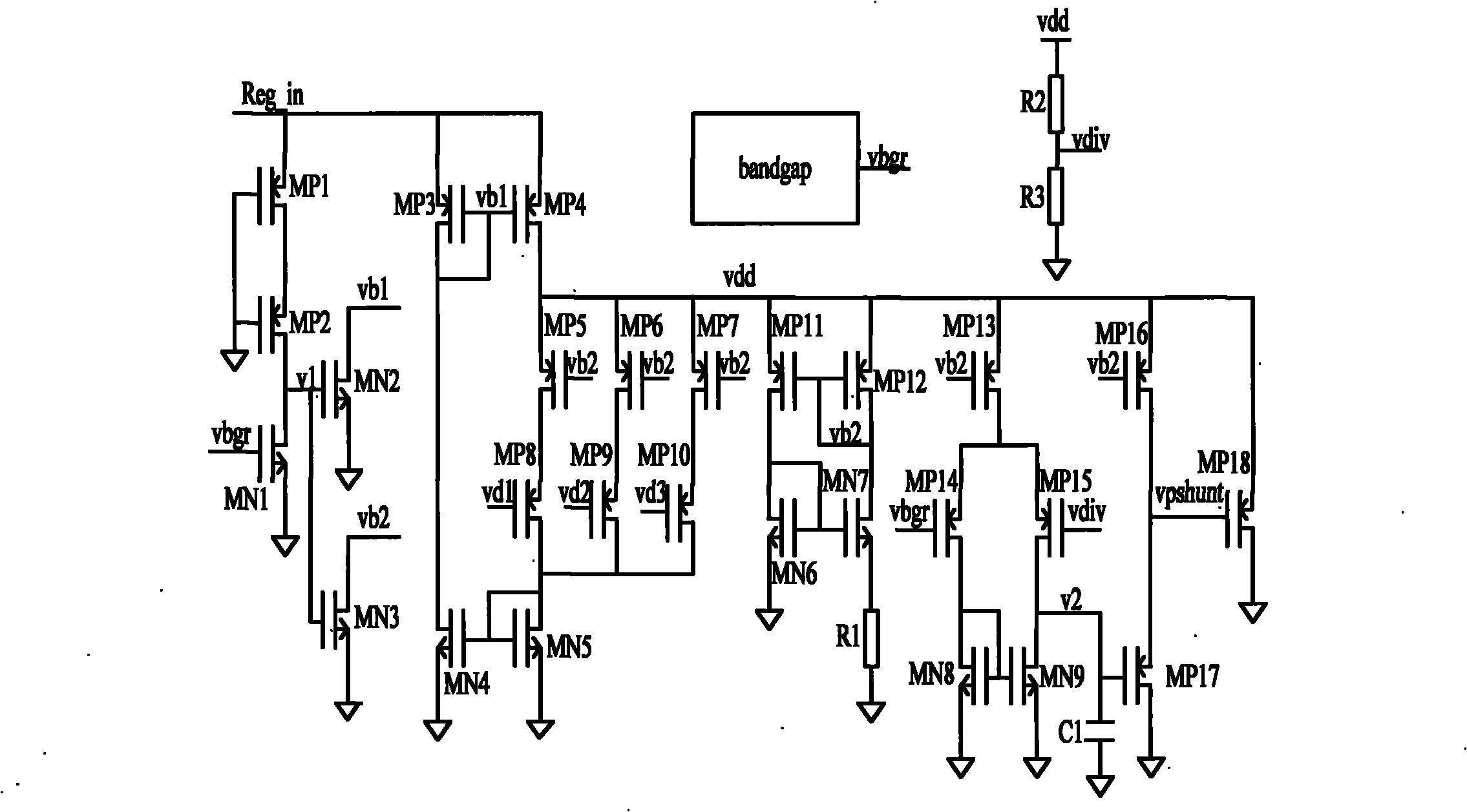 Voltage stabilizing circuit adaptive to current balance