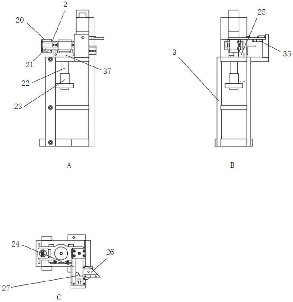 Automatic assembling production line for powder metallurgy brake lining of non-dovetail type motor train unit