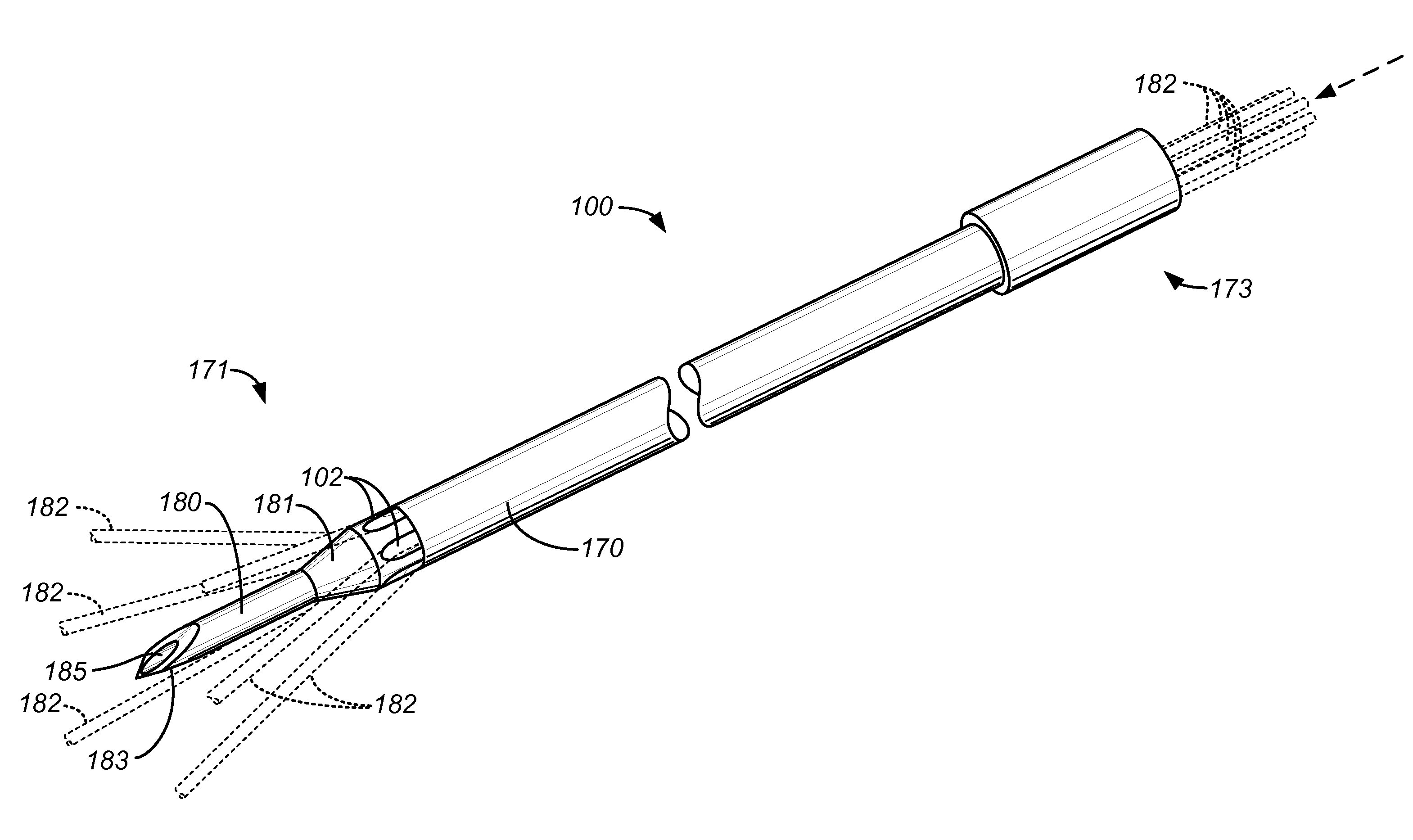 Needle and tine deployment mechanism