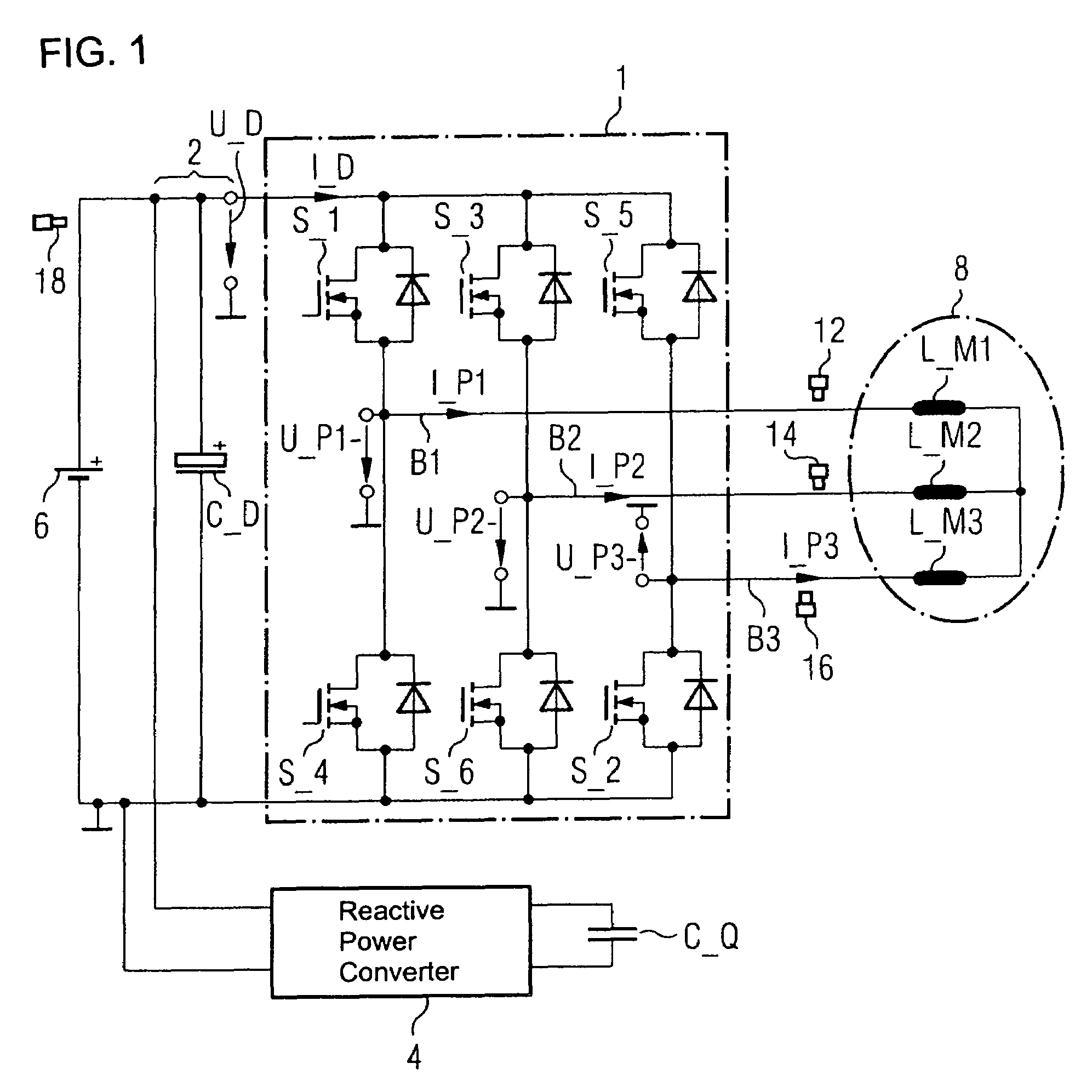 Control device for a three-phase machine and method for operating the control device