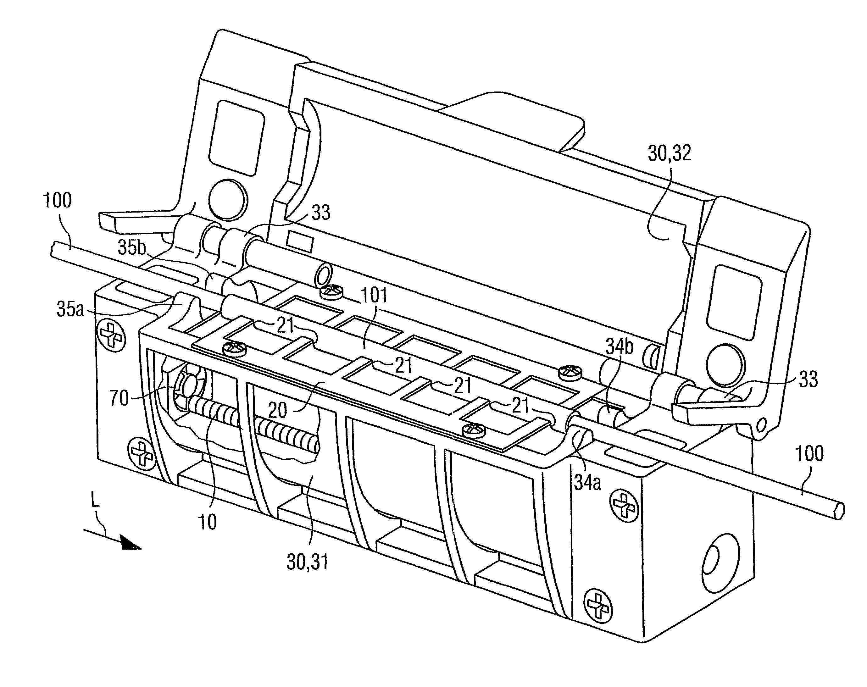 Apparatus and method for applying a protective element on an optical waveguide