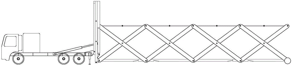 Folding-type emergency aisle and application method thereof