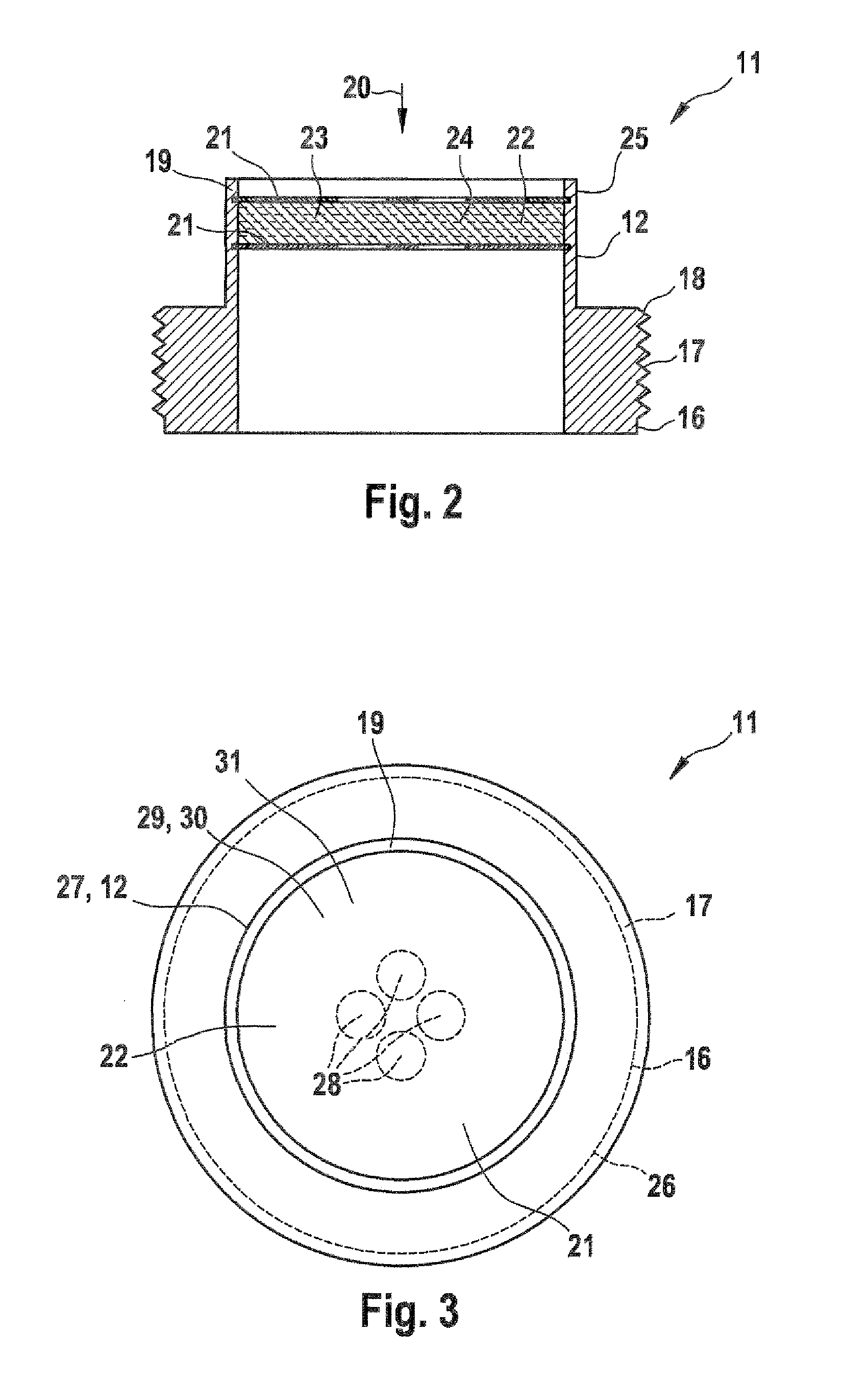 Pressure-relief valve of a housing for an electrical/electronic unit