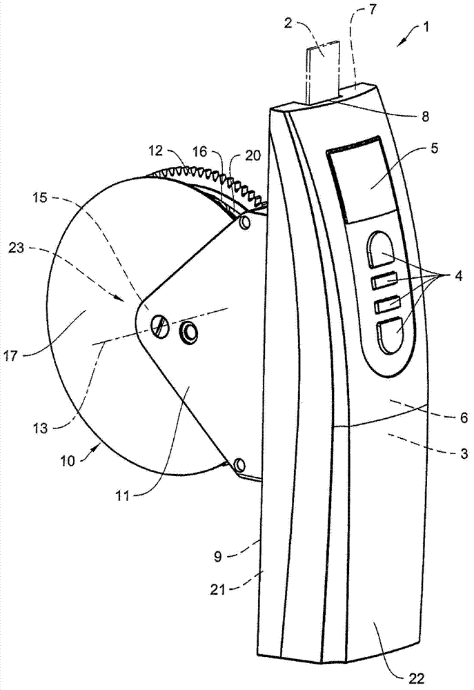 Belt winder used for belt strap of shading device, especially roller shutter