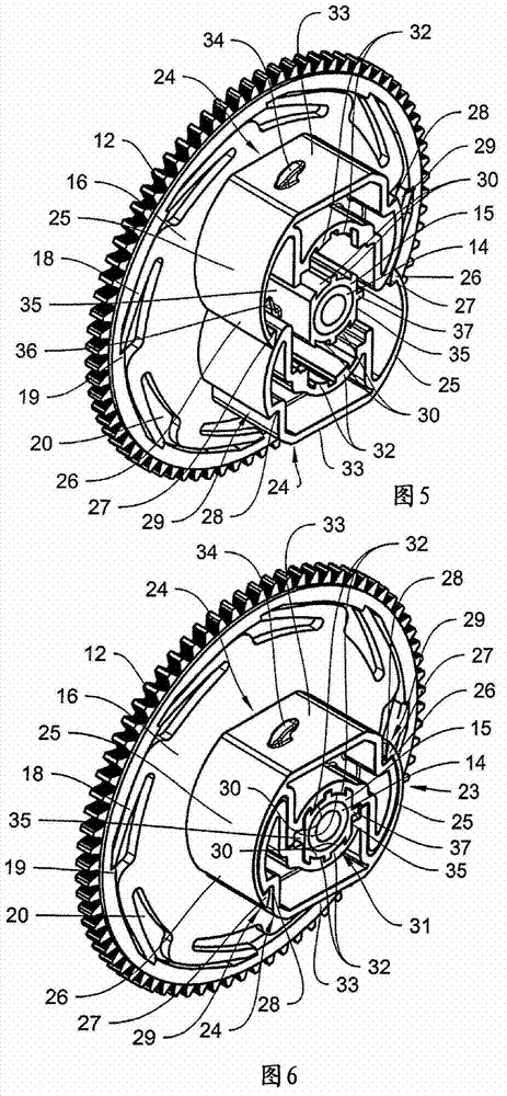 Belt winder used for belt strap of shading device, especially roller shutter