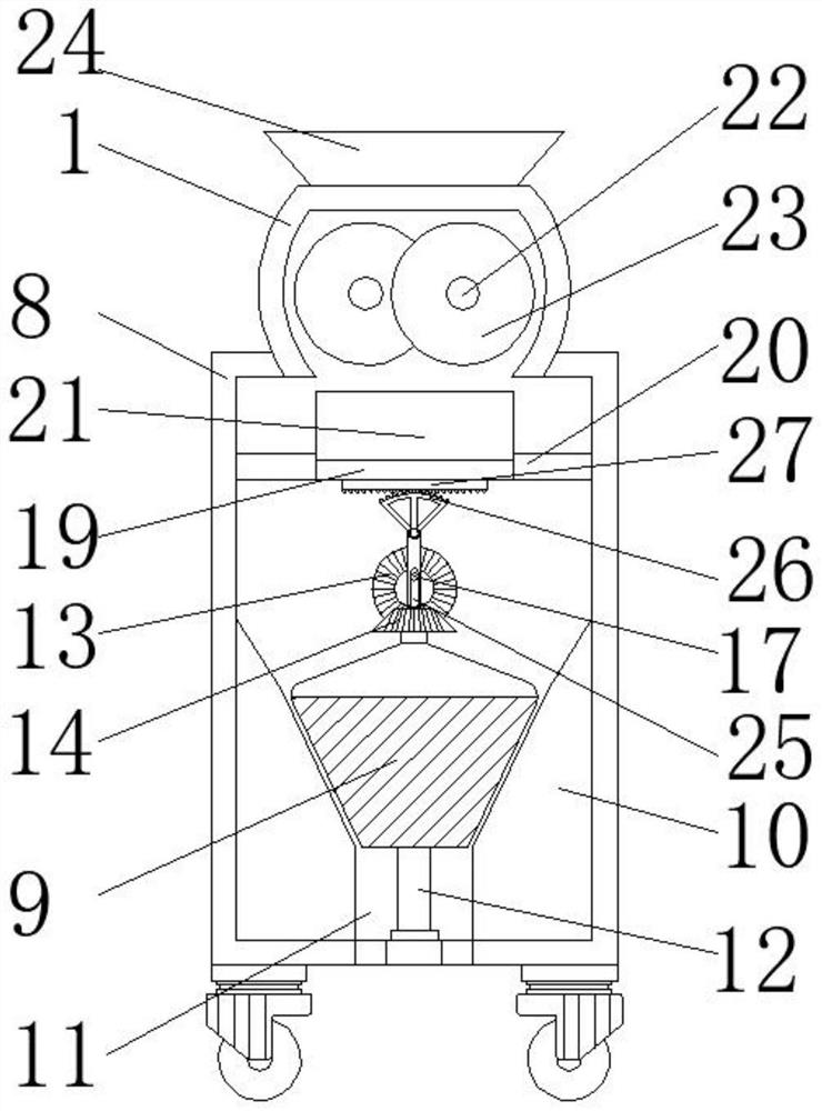 Raw material crushing and grinding equipment for plastic pipe production