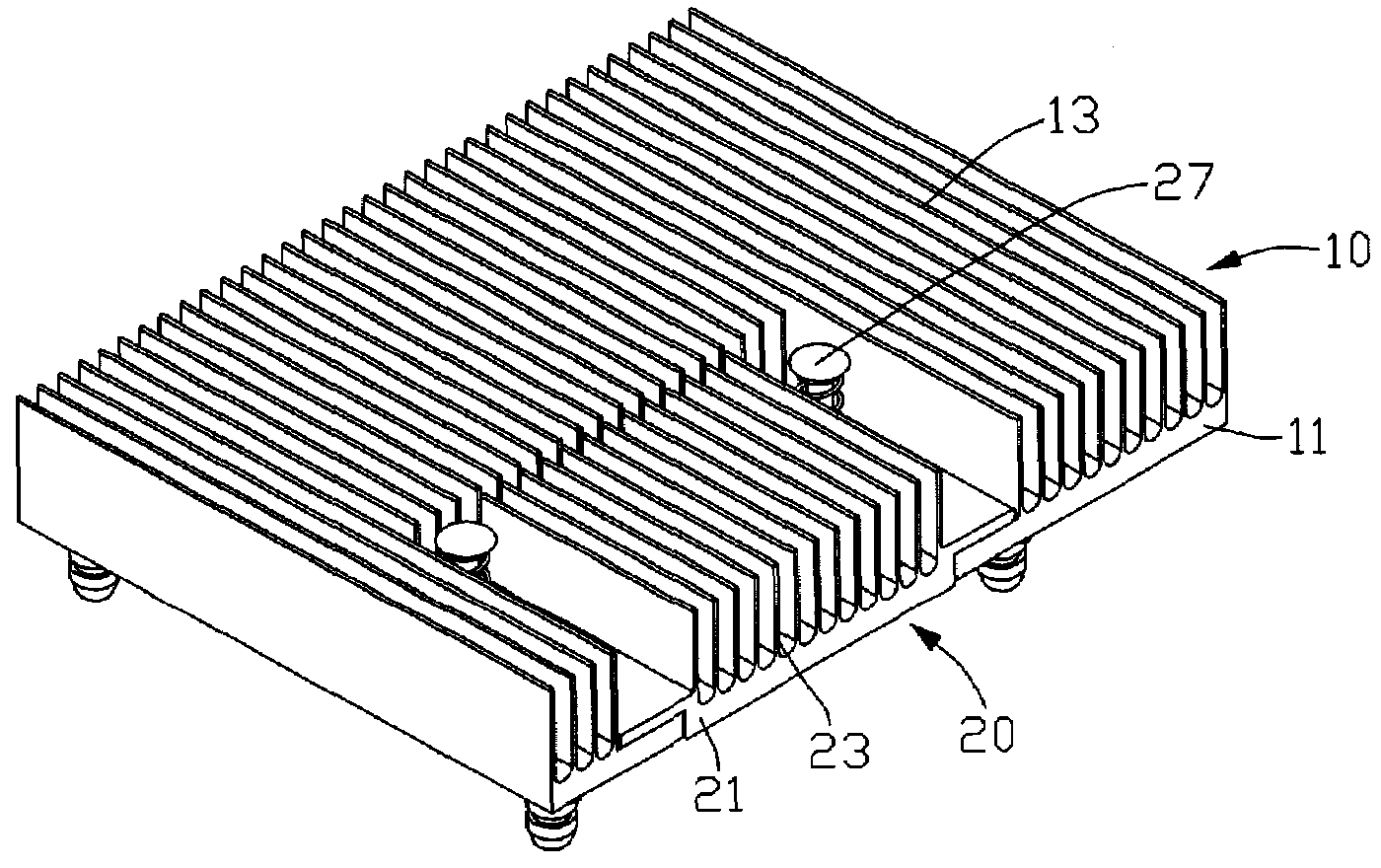 Heat sink assembly for multiple electronic components