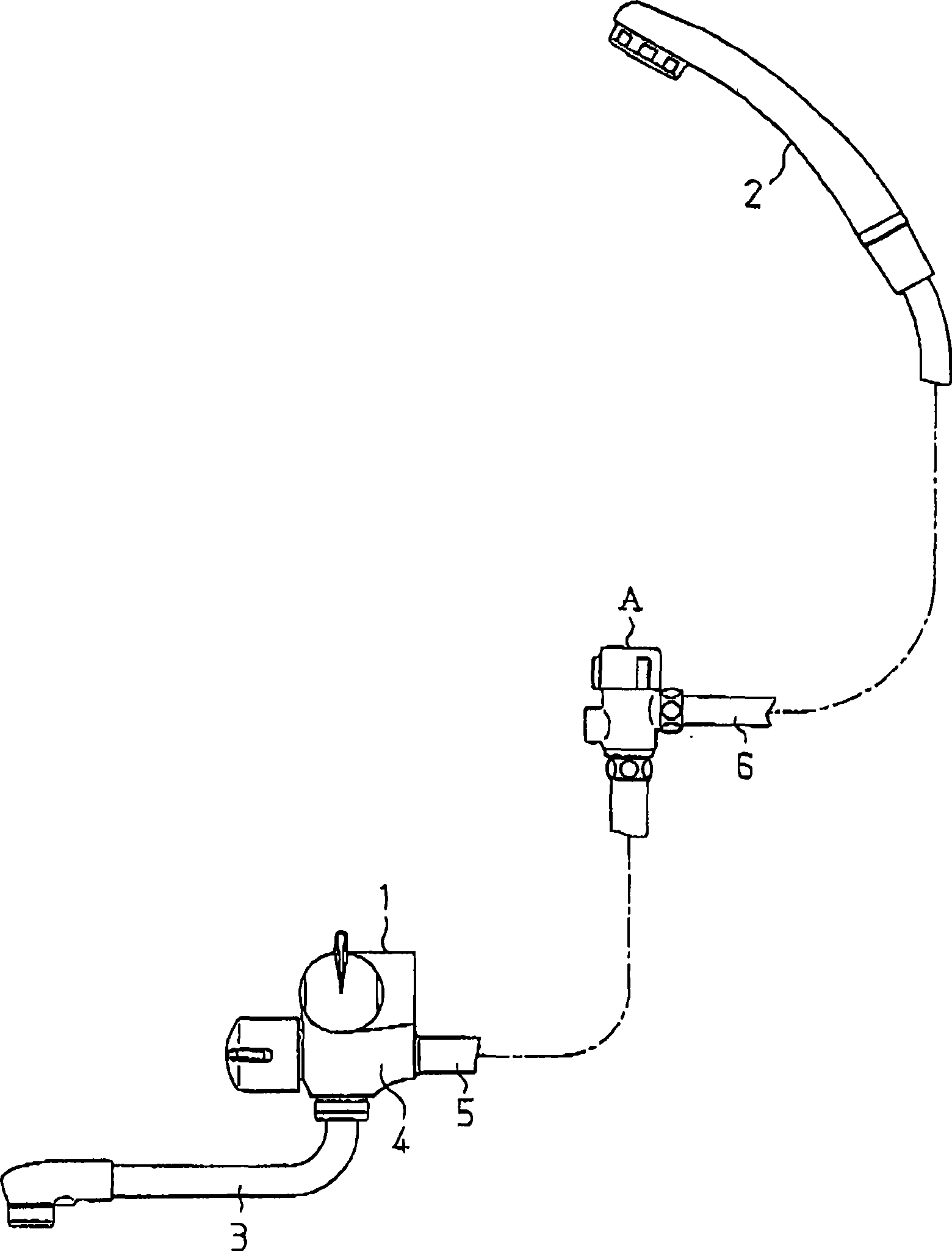 Flow channel switching valve and shower system