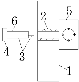 Improved civil defense door leaf sealing beam sleeve pipe and extension shaft structure