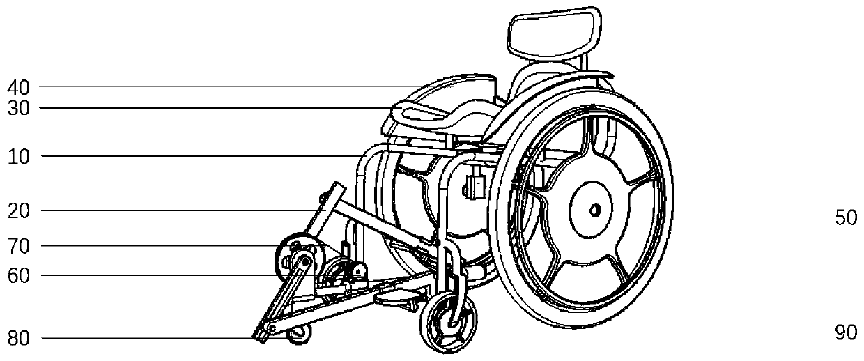 Adjustable elliptical orbit lower limb rehabilitation wheelchair