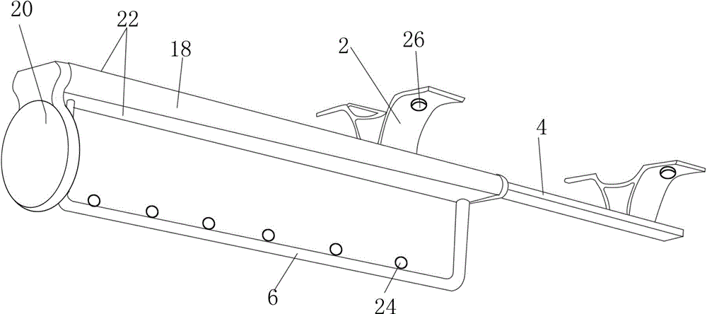 Top-mounted retractable clothes rail in chest