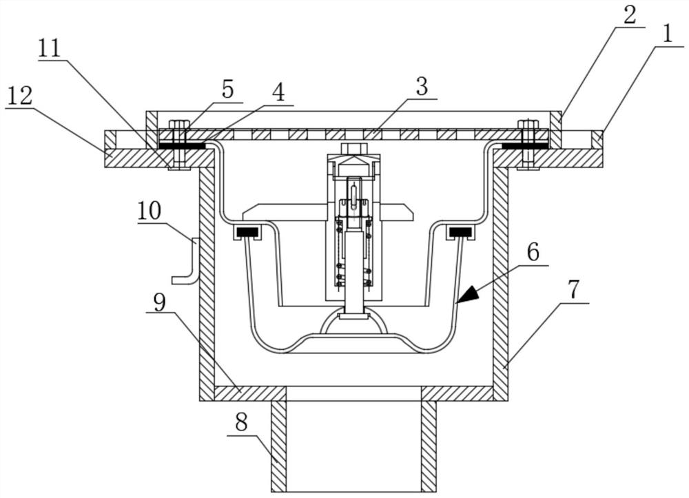 Drainage device provided with backstop and suitable for nuclear power station and design method of drainage device