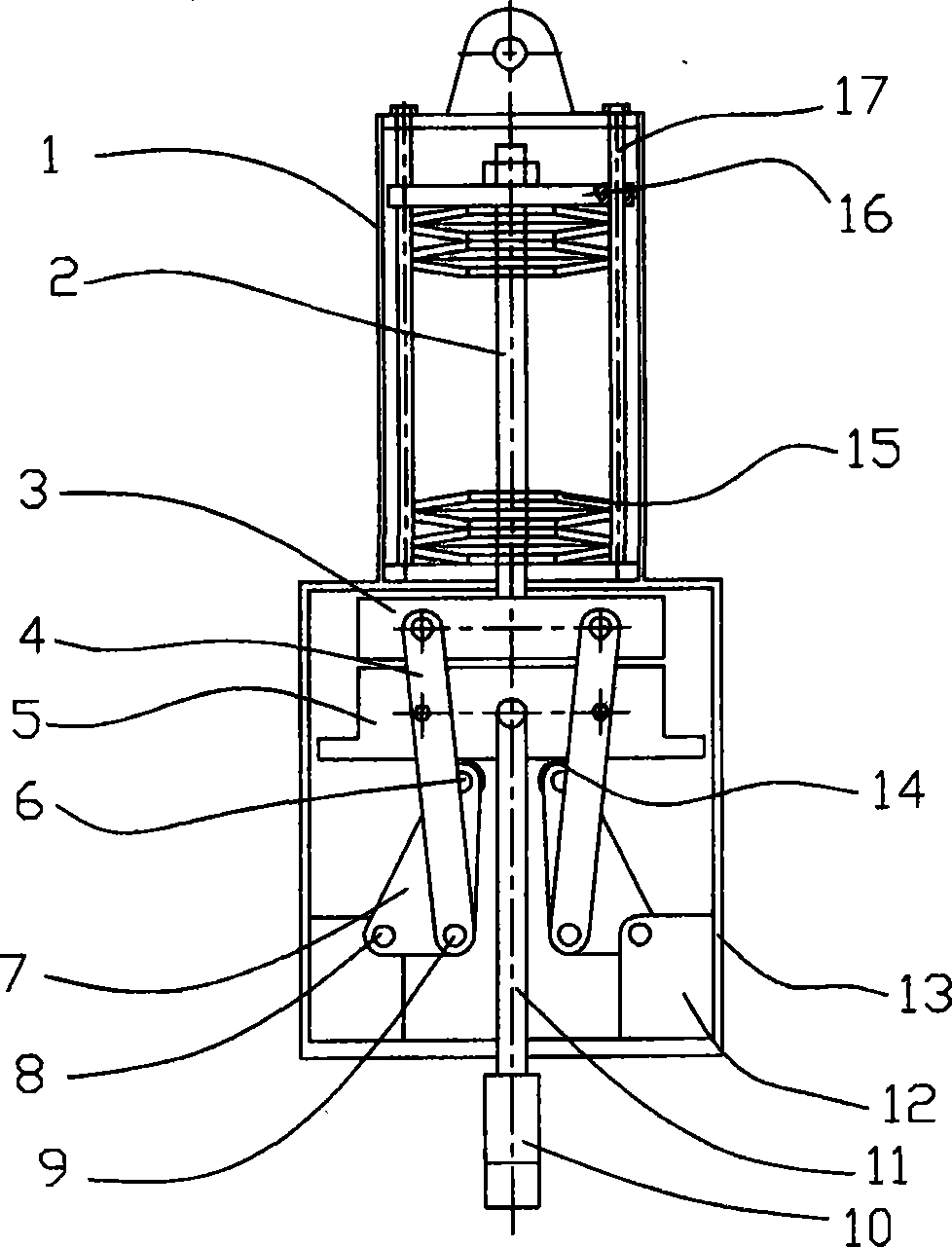 Vertical constant force disc spring hanger