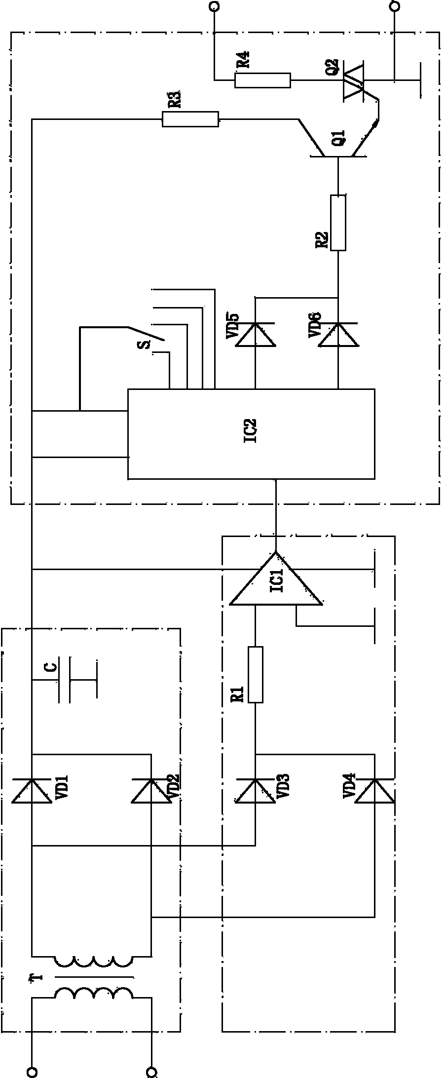 Temperature adjusting circuit for electric appliances