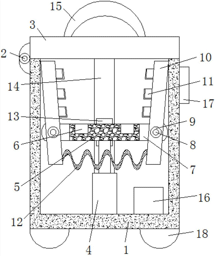 Car spare part storage box facilitating taking, placing and tidying