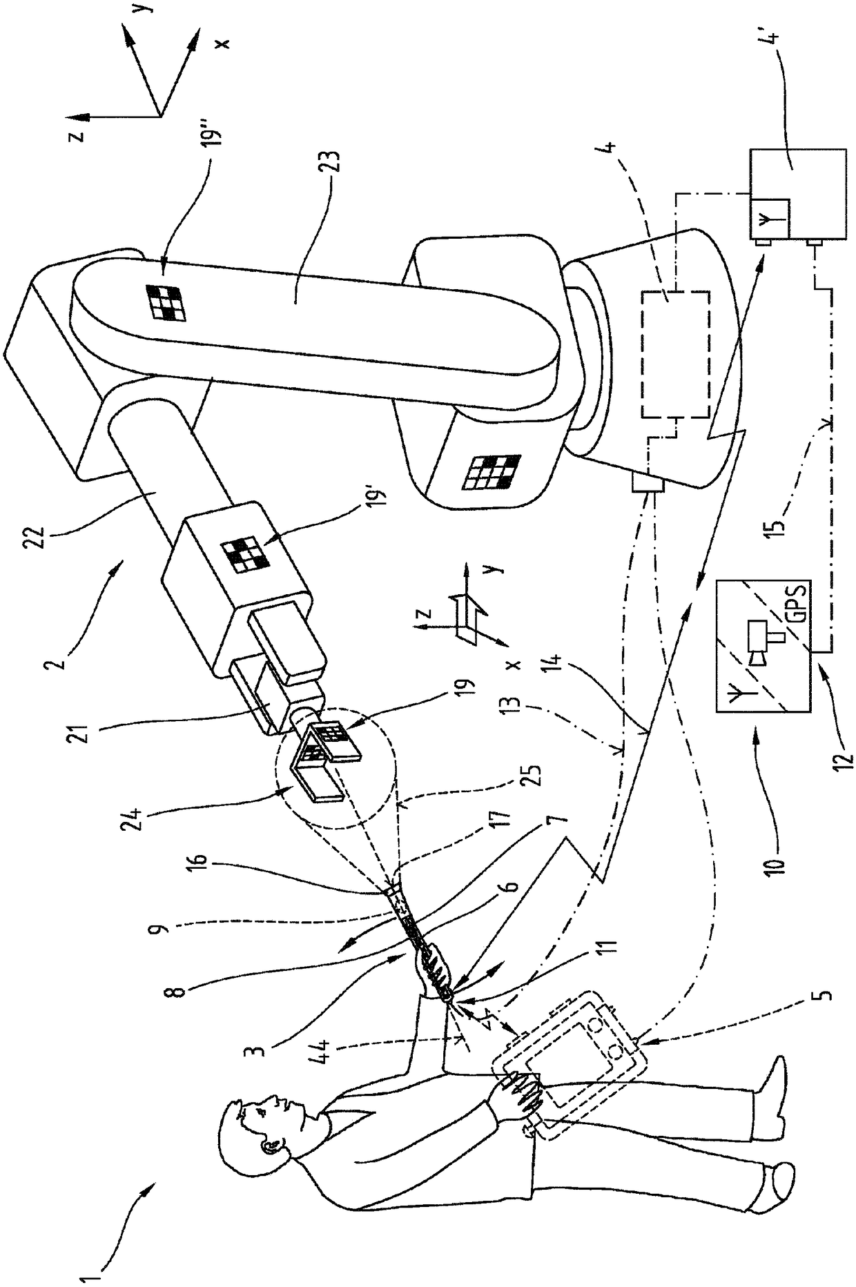 Method, control system, and movement setting means for controlling the movements of articulated arms of an industrial robot