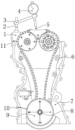 Valve lift measuring device and method