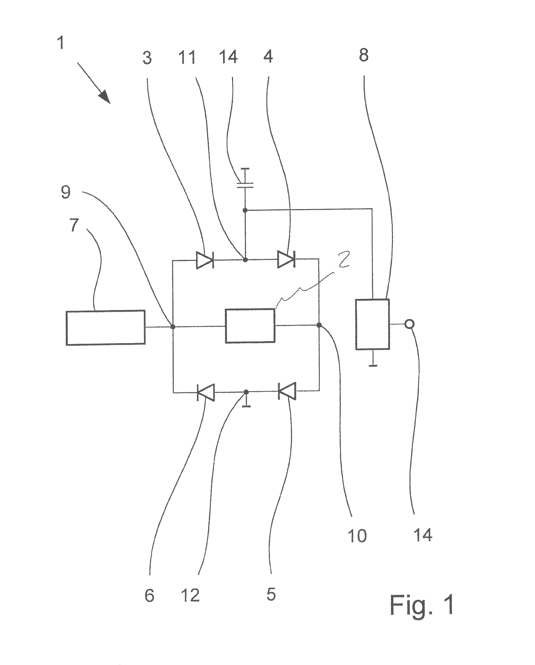 Admittance meter for monitoring a medium