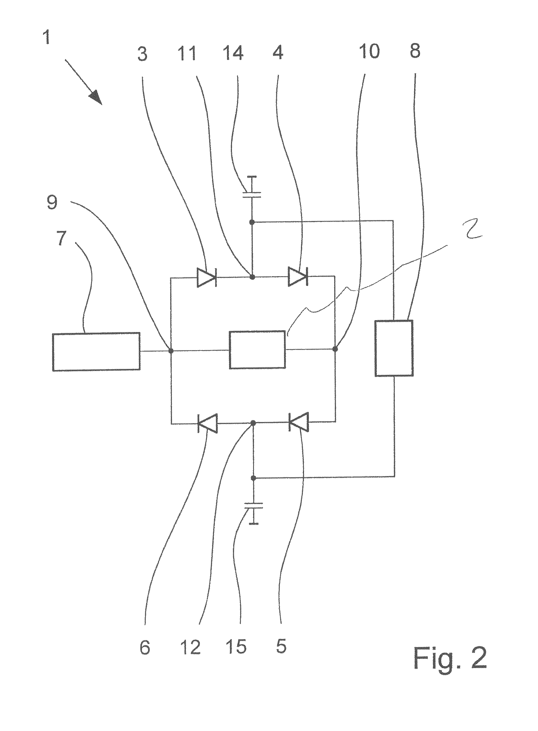 Admittance meter for monitoring a medium