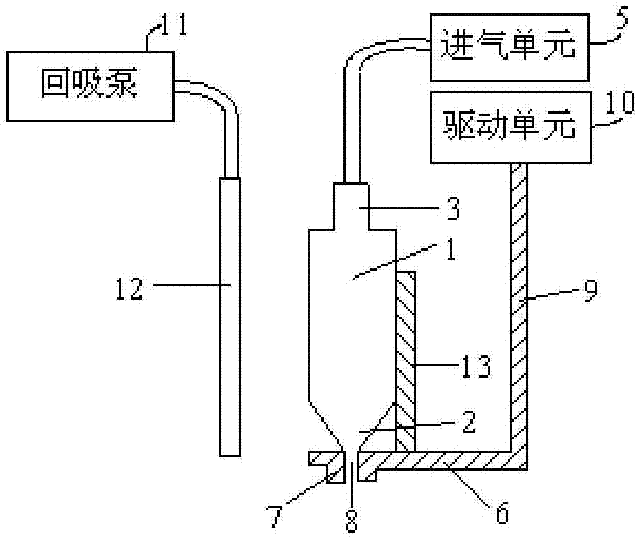 Frame sealing glue coating device, work method thereof and frame sealing glue coating equipment