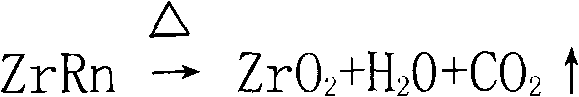Organic acid method for preparing ultrafine partial stable zirconia