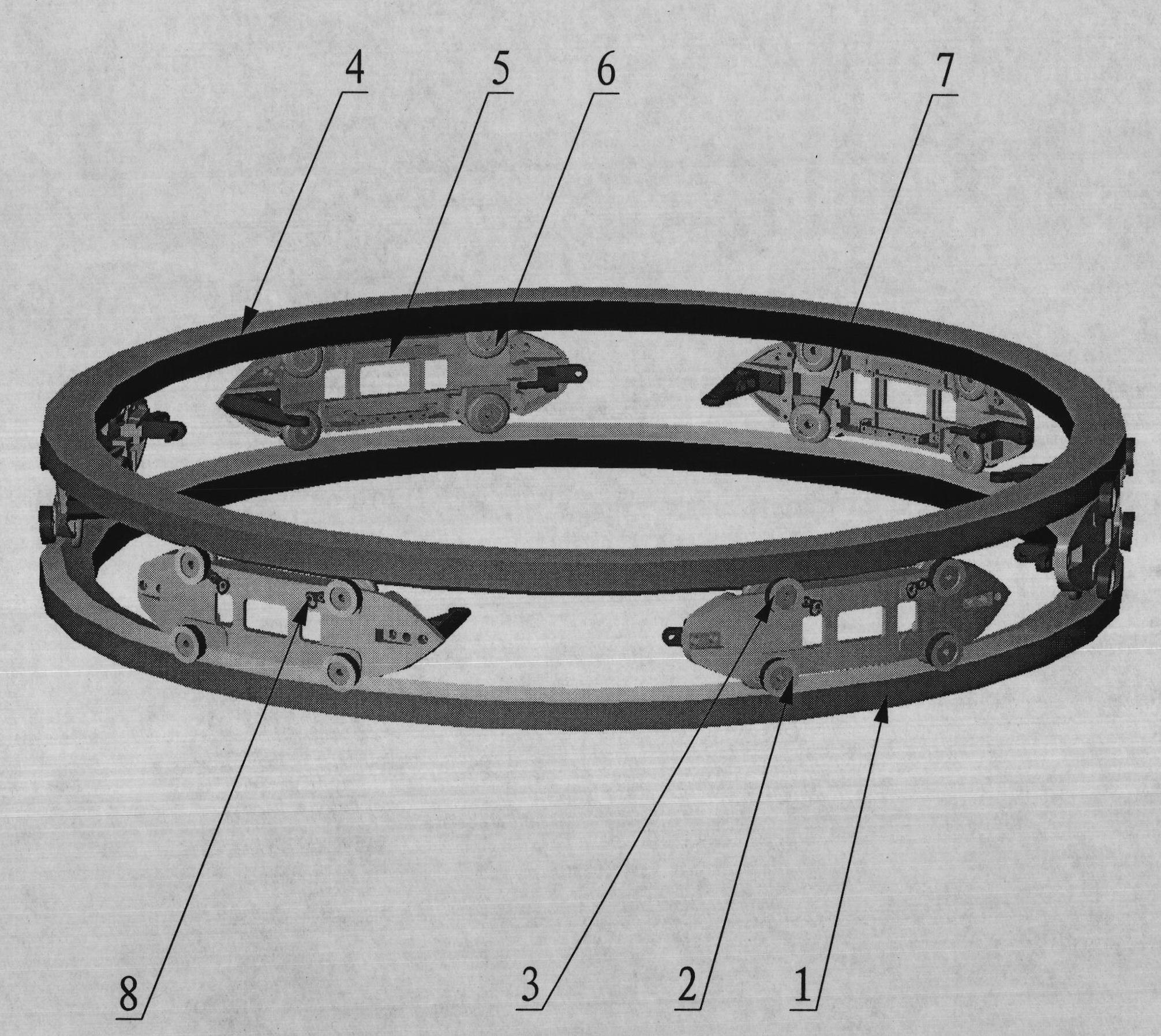 Shuttle ship and running orbit structure of plastic circular weaving machine