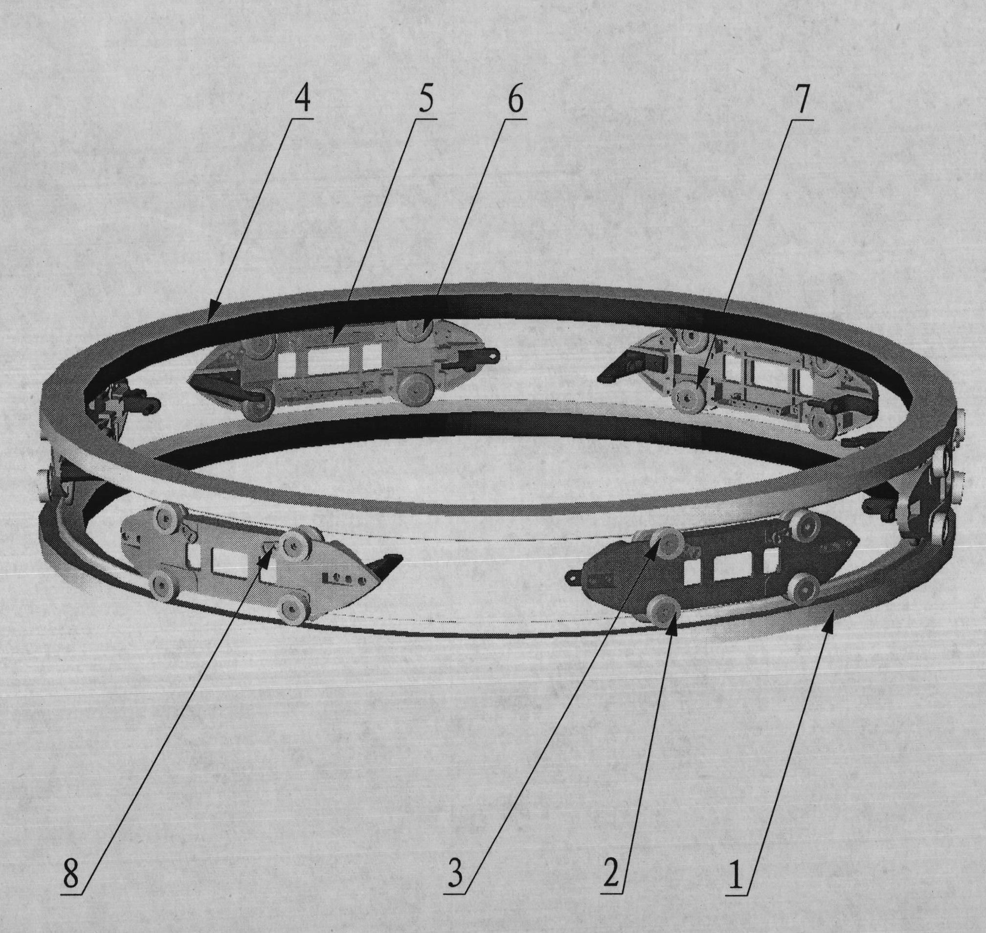 Shuttle ship and running orbit structure of plastic circular weaving machine