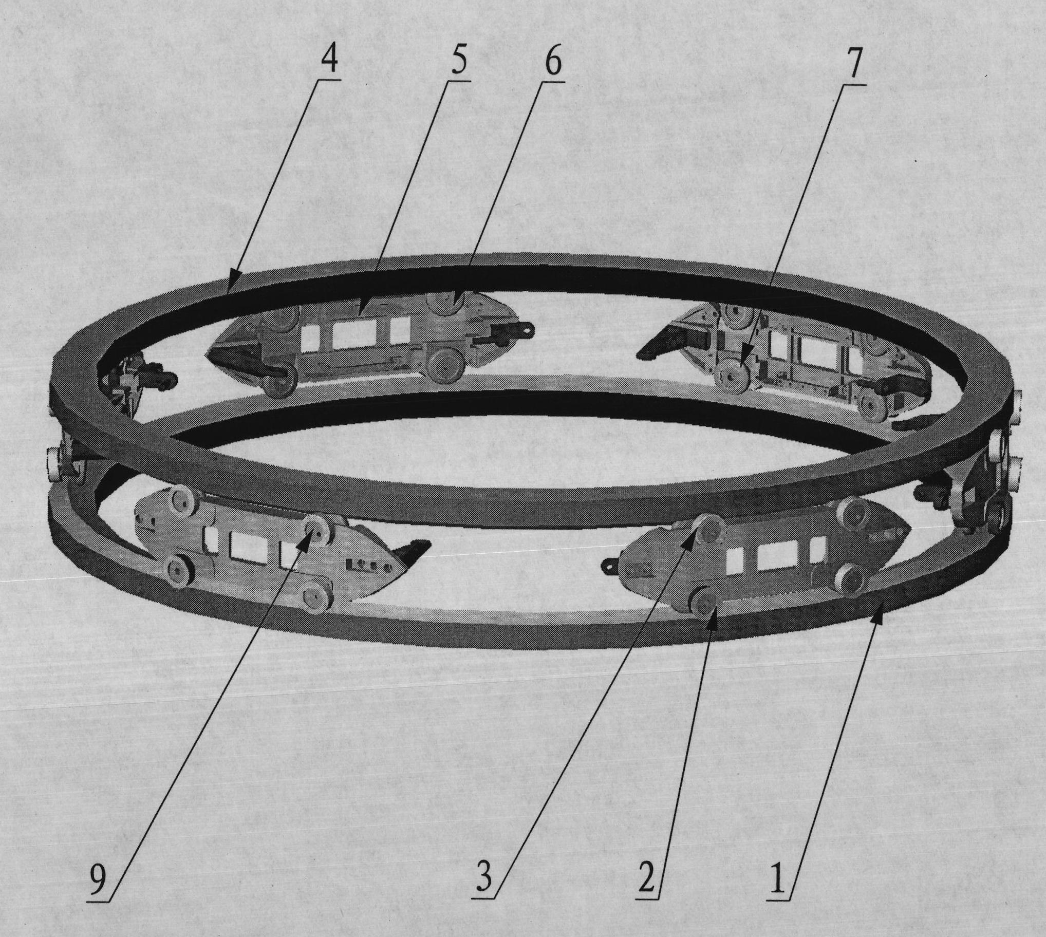 Shuttle ship and running orbit structure of plastic circular weaving machine