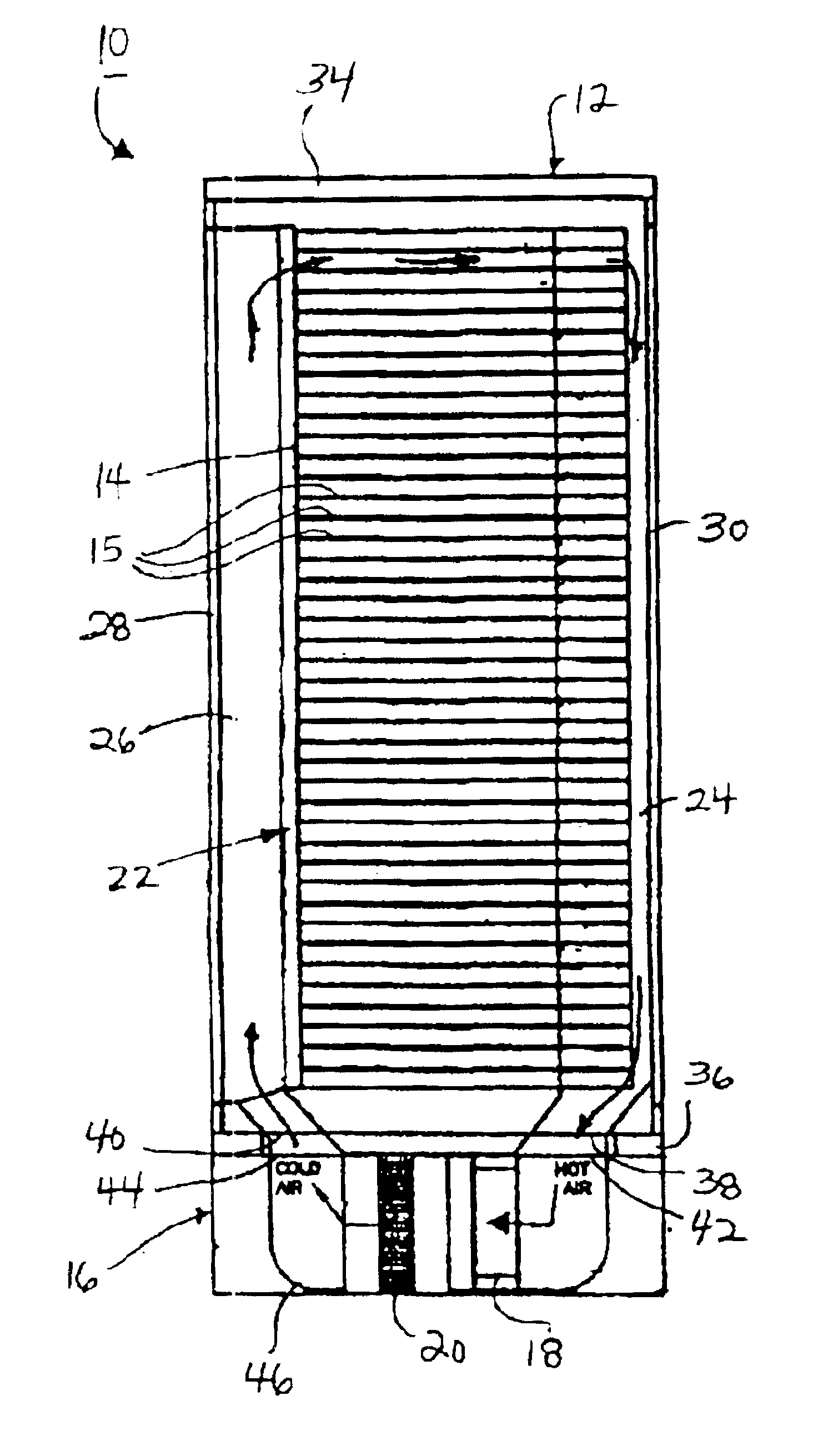 Cooling airflow distribution device