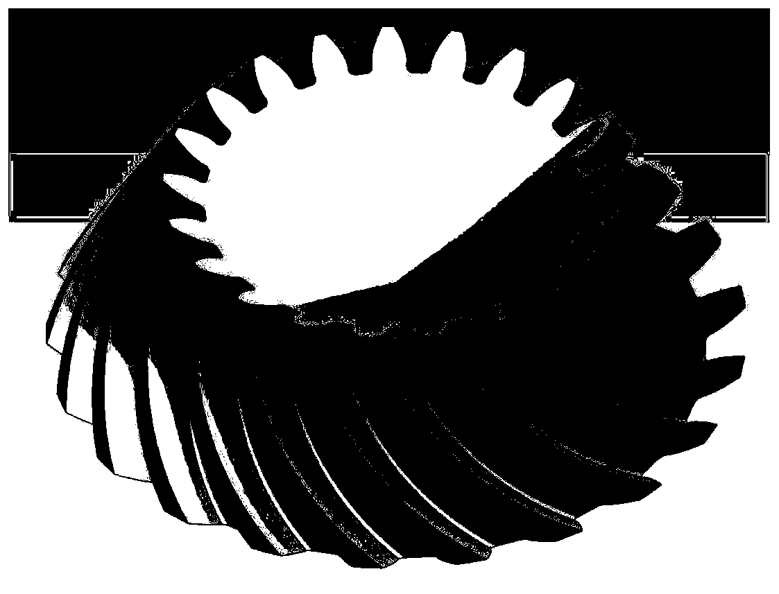 Processing method for side edge milling of spiral bevel gear tooth surface