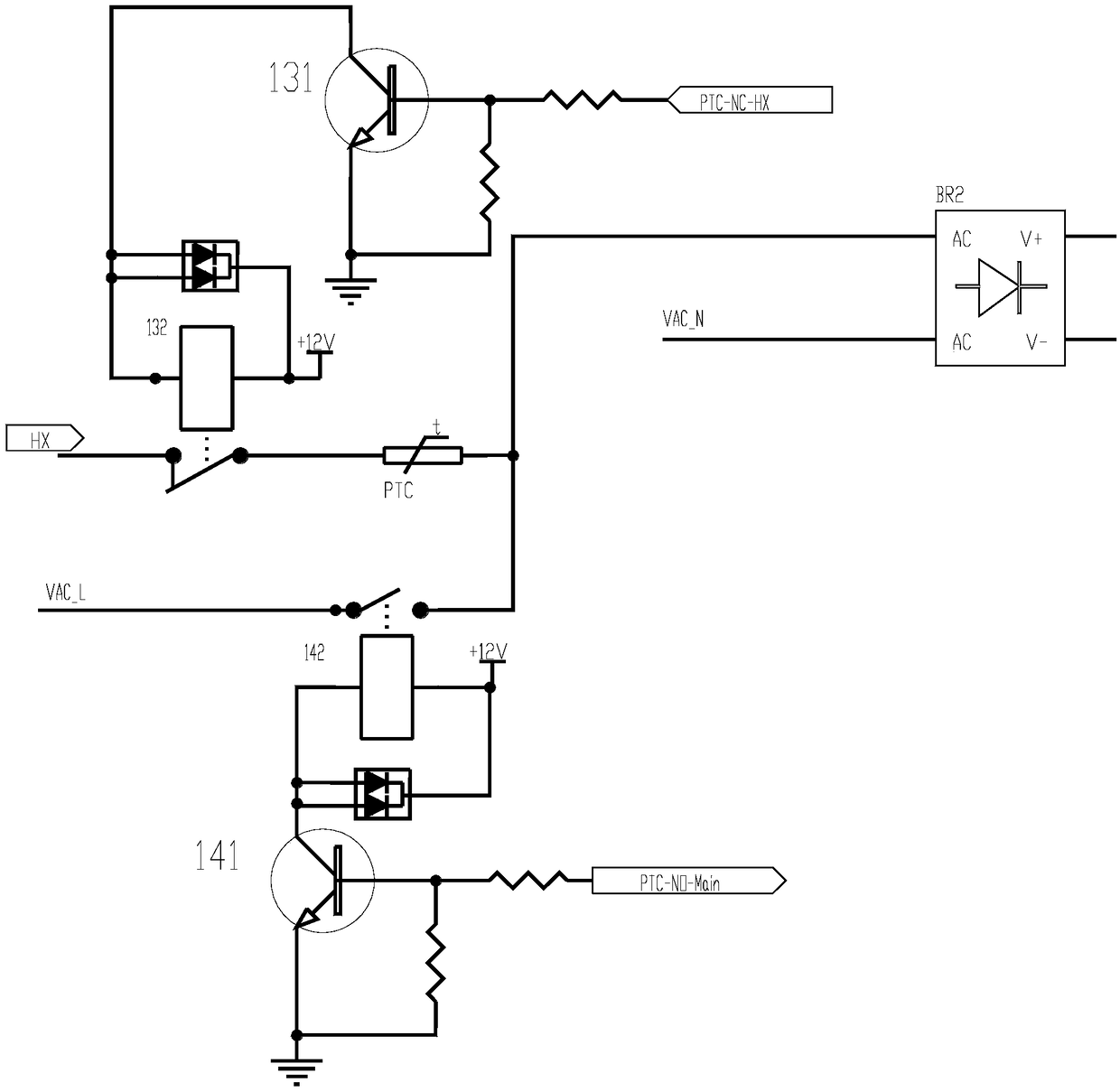 Air conditioner outdoor unit power source control circuit, air conditioner and control method