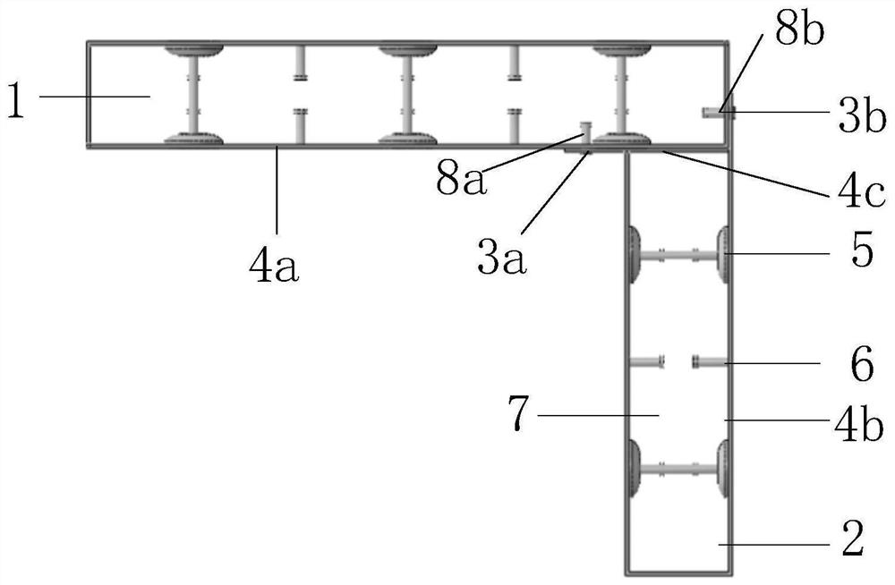 Bolt connection assembly type L-shaped double-steel-plate concrete composite wall