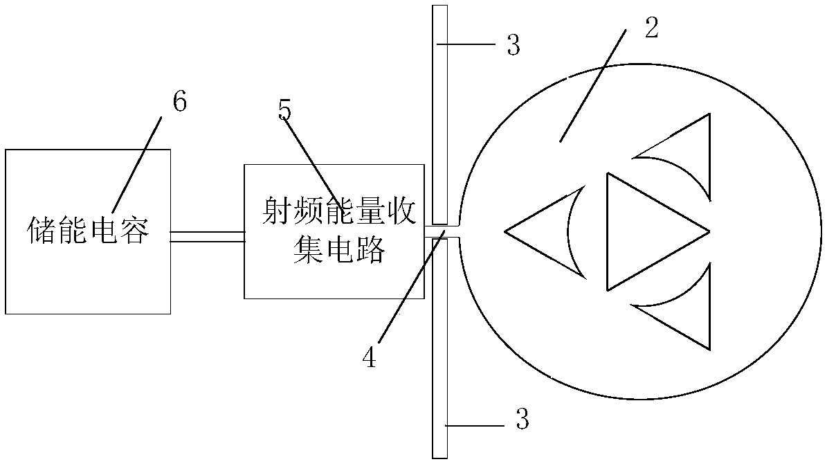 Radio frequency electromagnetic wave energy powered clock device