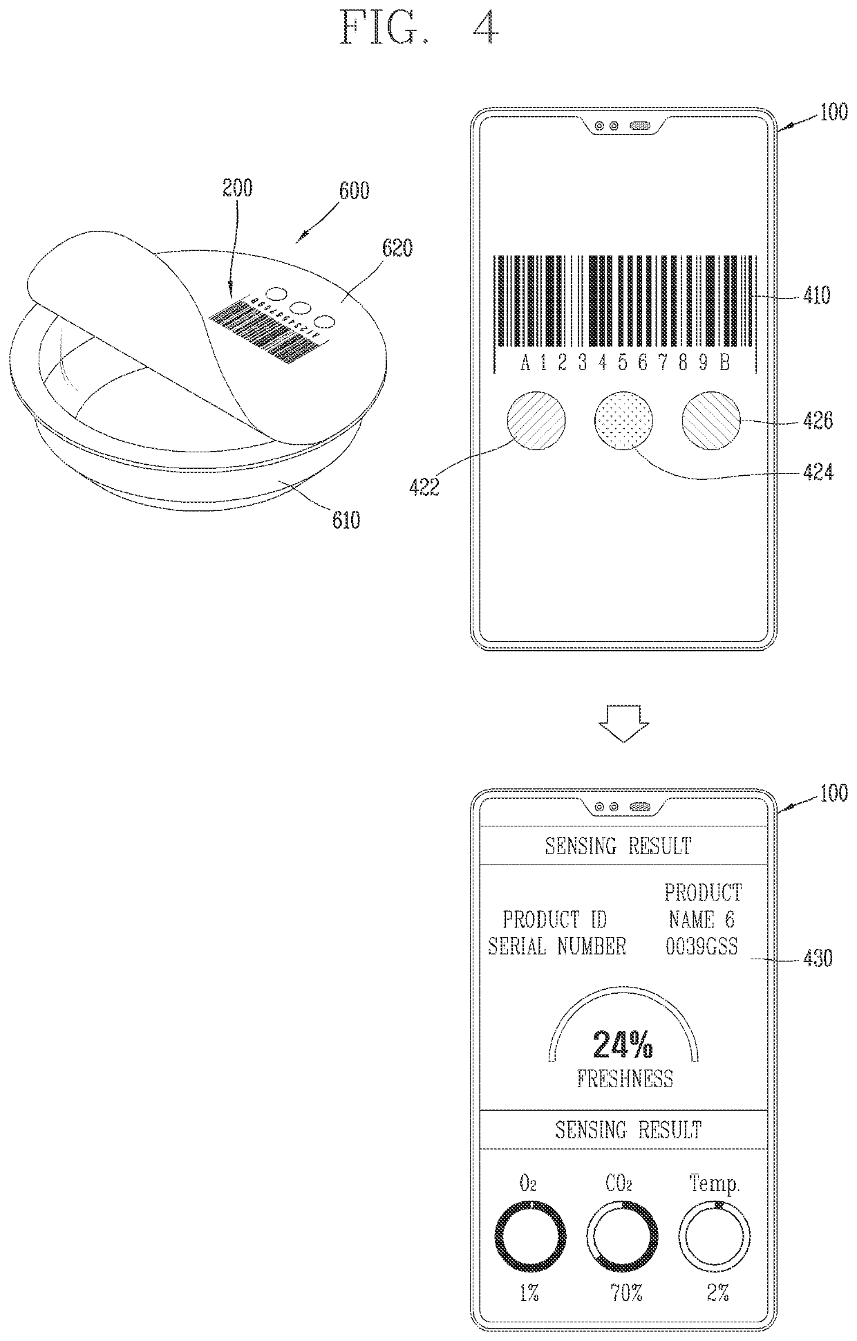 Food freshness monitoring method and system