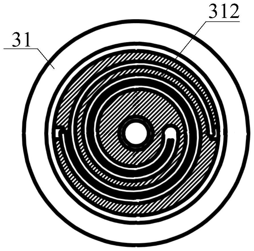 Conical concentric-square-shaped labyrinth structure supporting structure