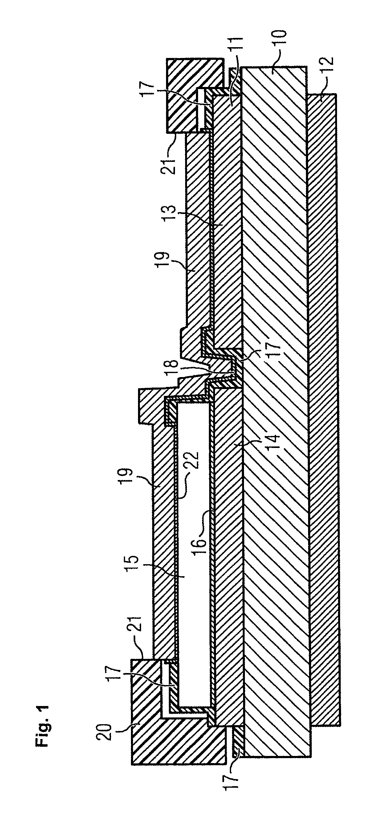 Electronic module and method for producing an electric functional layer on a substrate by blowing powder particles of an electrically conductive material