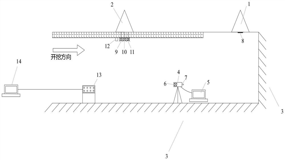 Tunnel surrounding rock block collapse monitoring method and system based on natural vibration frequency