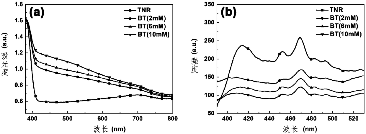 Bi2S3/TiO2 composite nanorod array and preparation method thereof