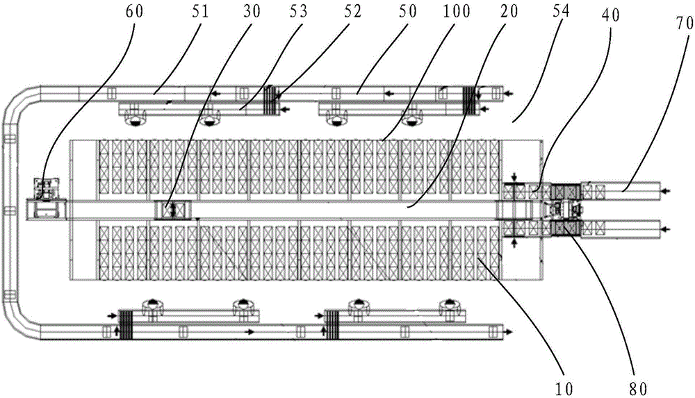 Manual picking and automatic replenishment system of intensive warehouse