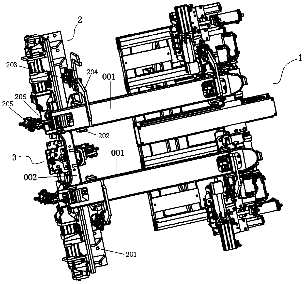 Forklift connector combined welding device