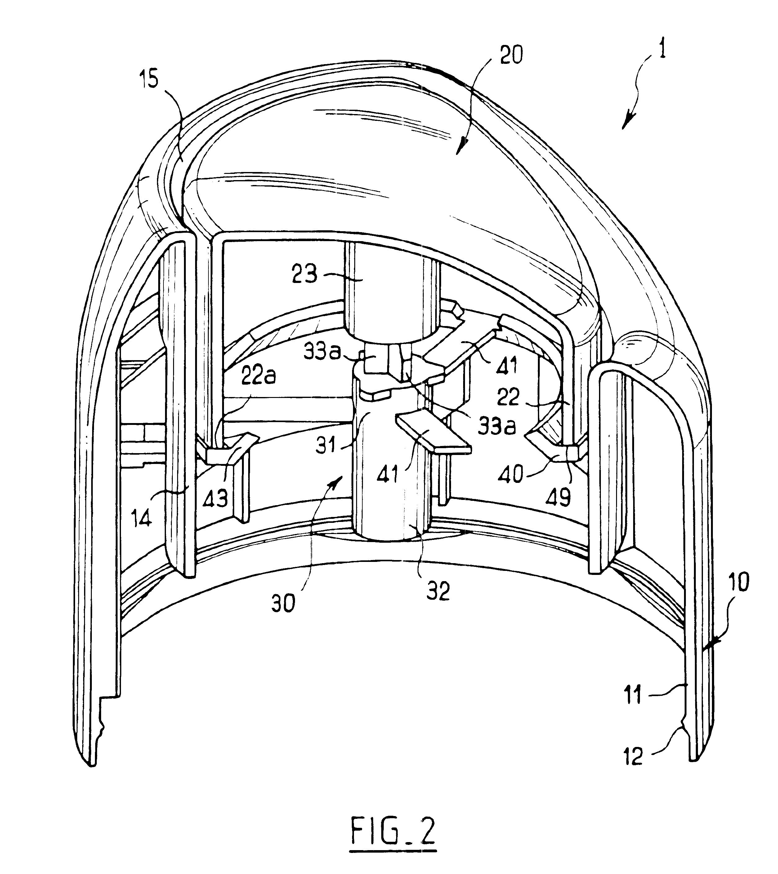 Dispenser device for fitting to a receptacle provided with a valve