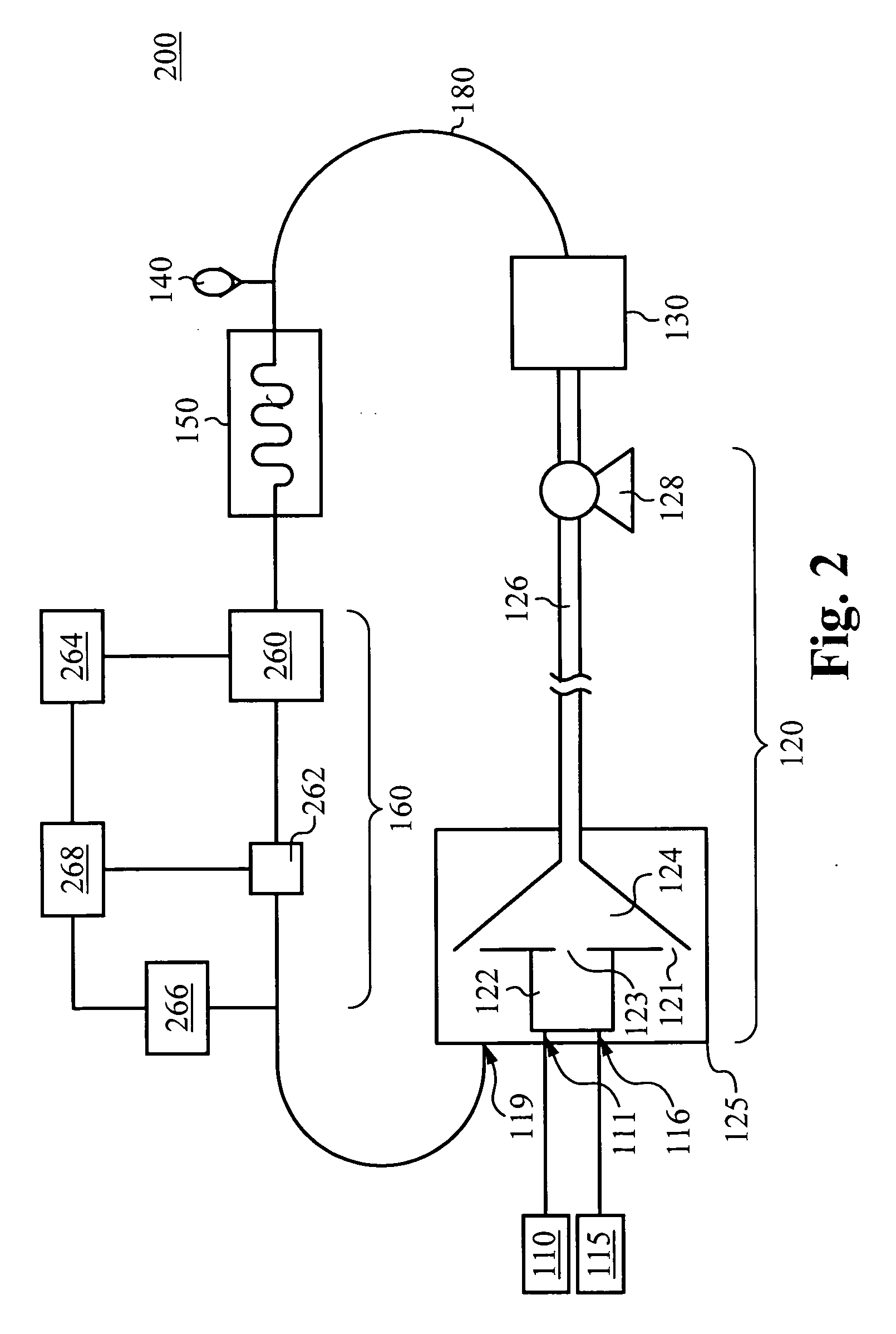 Fluid recirculation system for use in vapor phase particle production system
