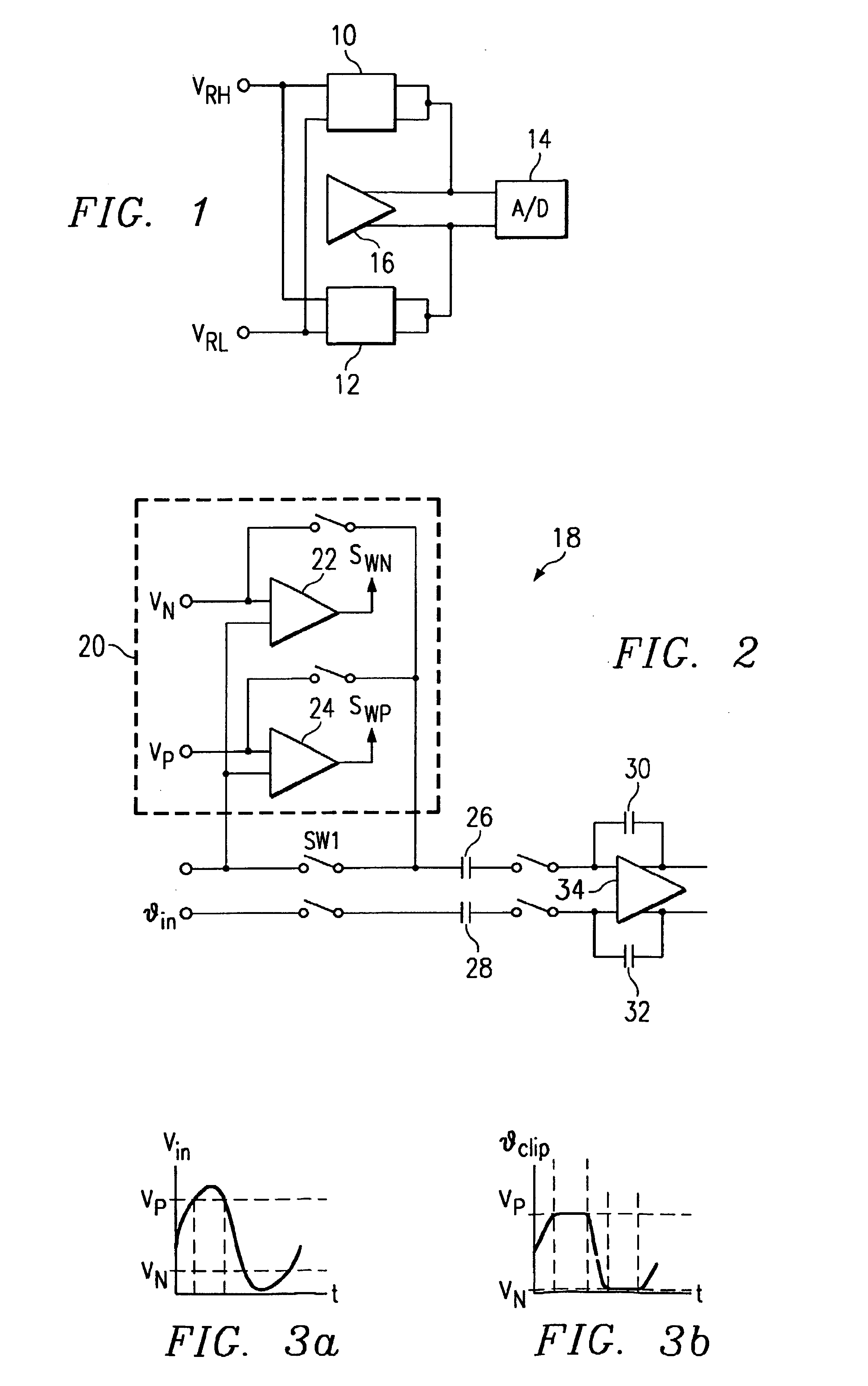 Wireless user terminal and system having signal clipping circuit for switched capacitor sigma delta analog to digital converters
