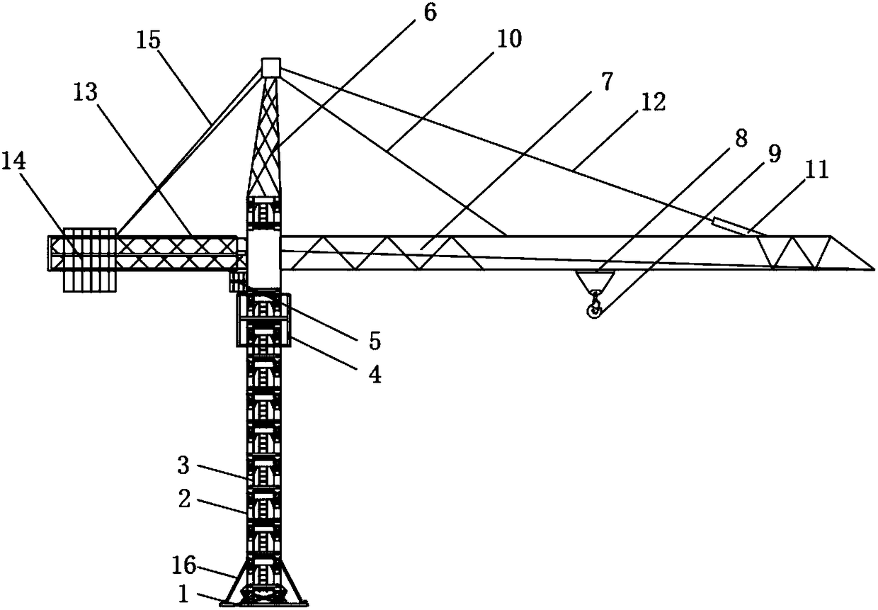 High-safety tower crane for building structure construction