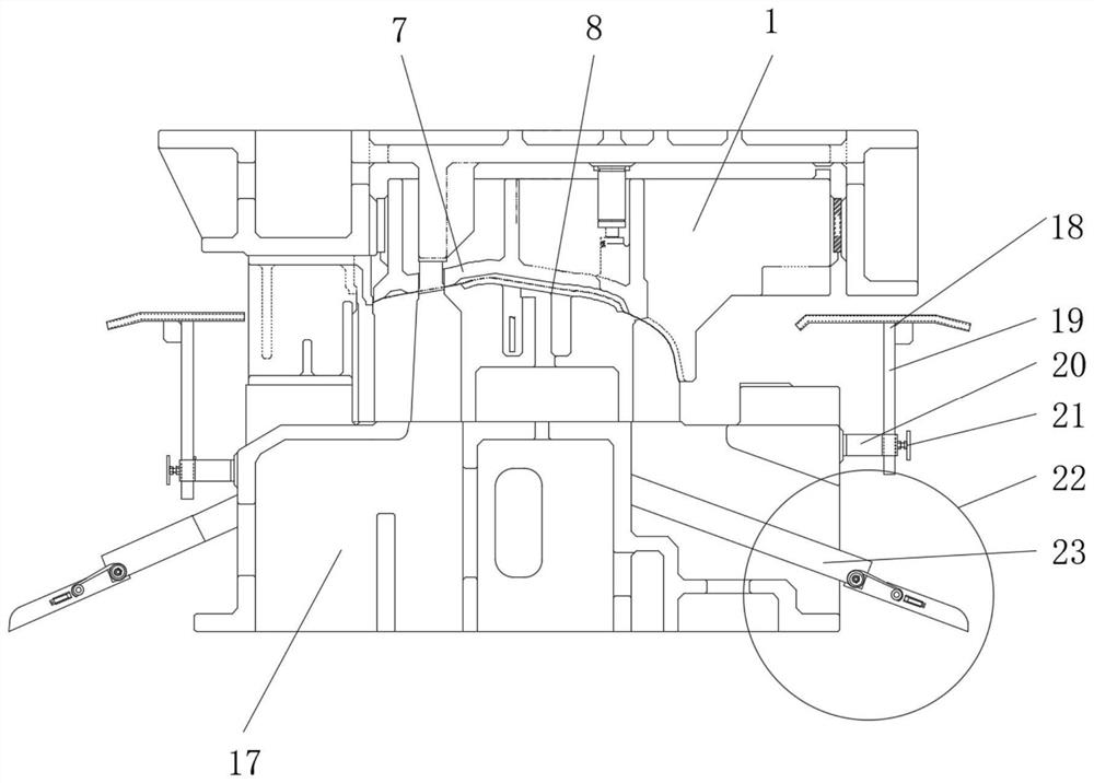 Automobile thermal forming longitudinal beam mold