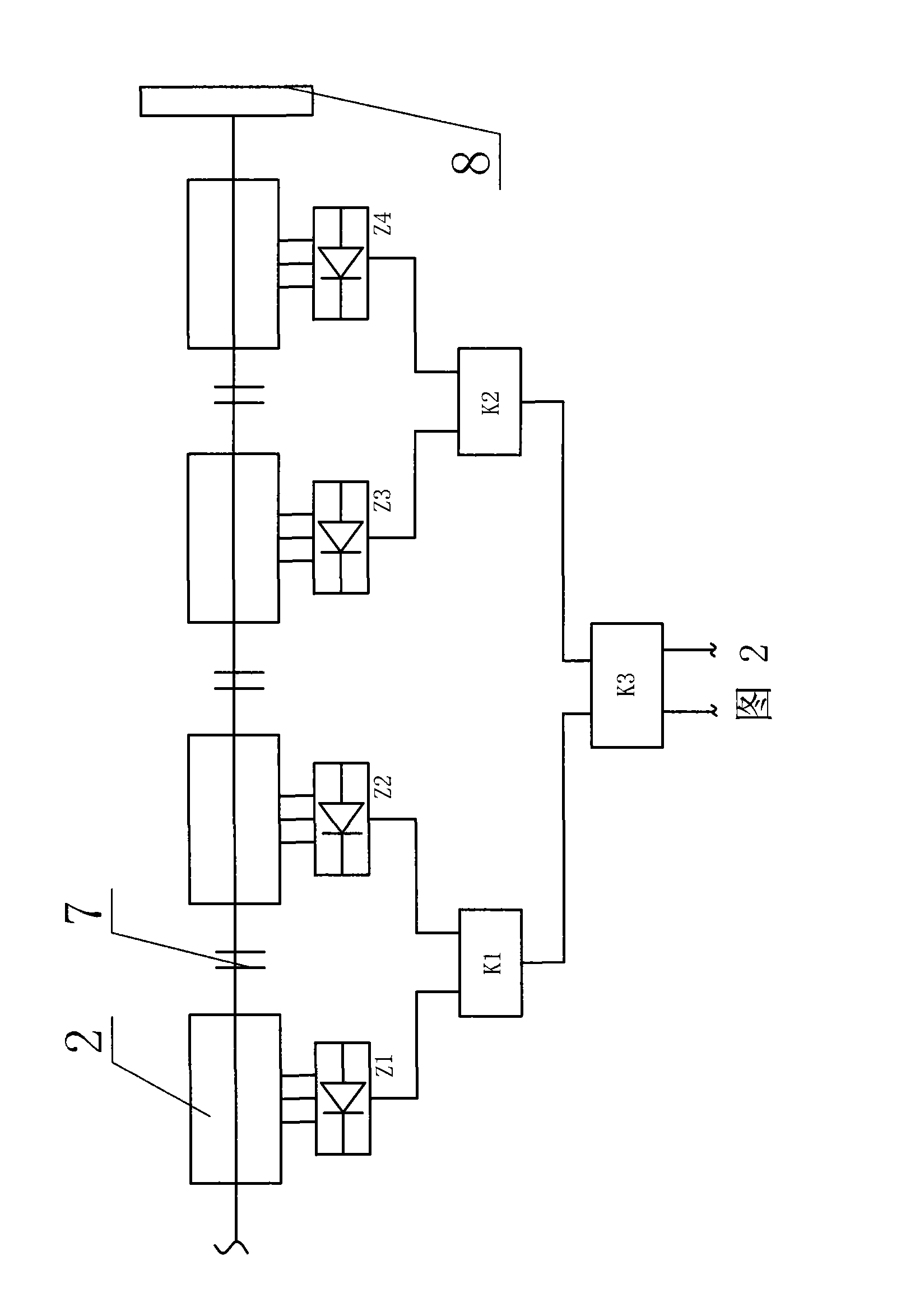 Electronic power variation, speed variation wind power generator