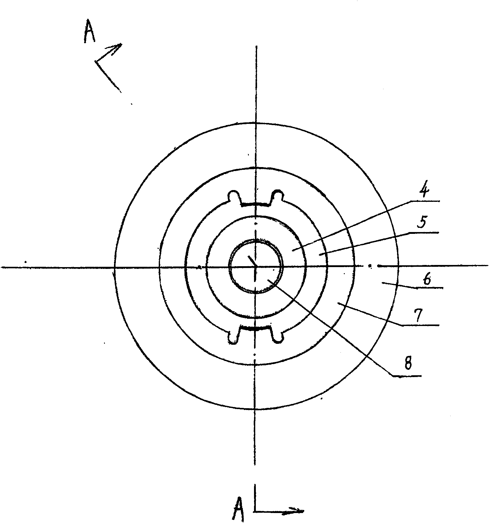 Device for eliminating burr of metal round tube end panel and interior edge