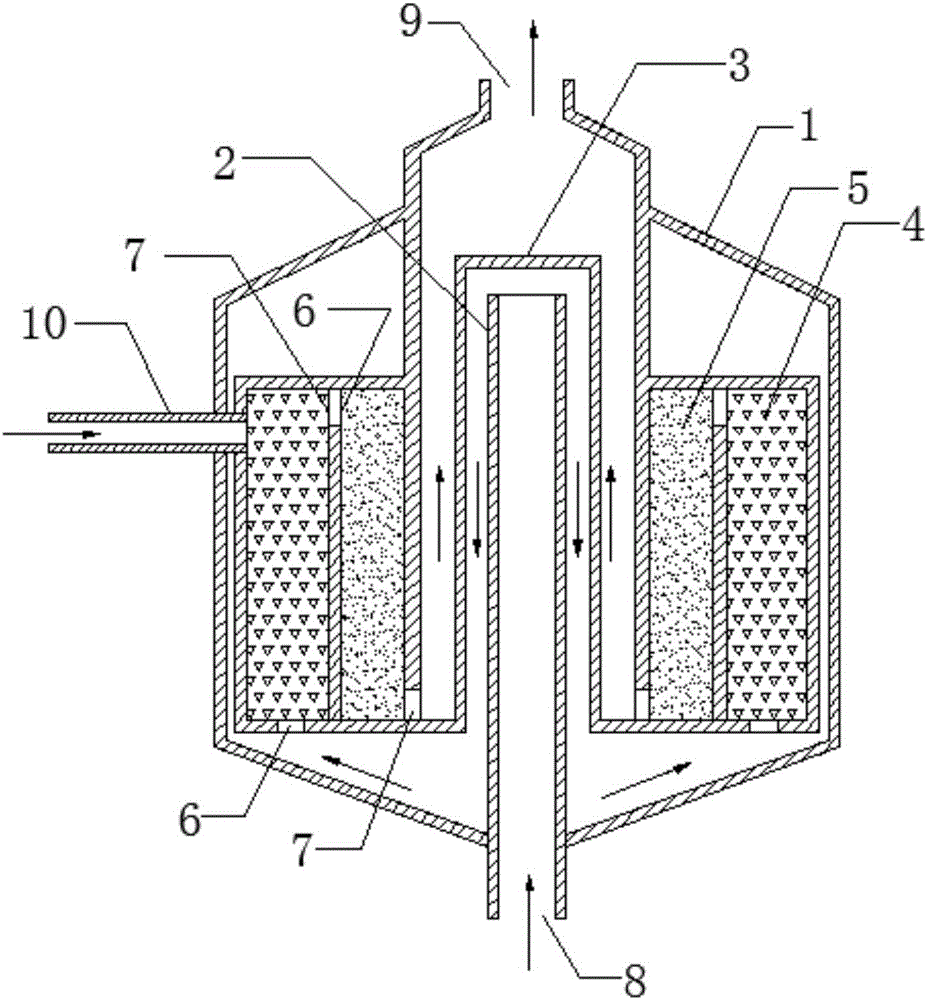 Catalytic combustion treatment device