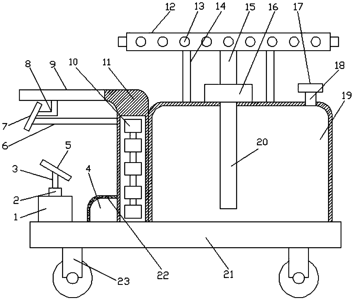 Environmental-friendly type greening water sprinkling device